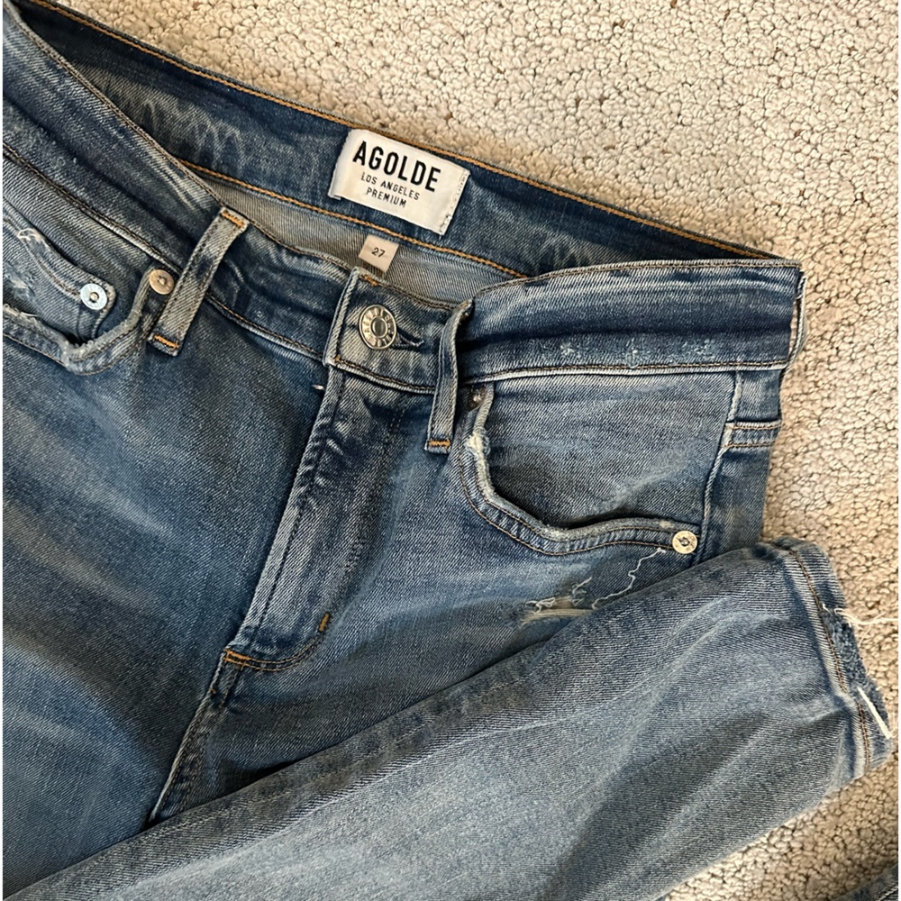 Agolde blue ripped jeans